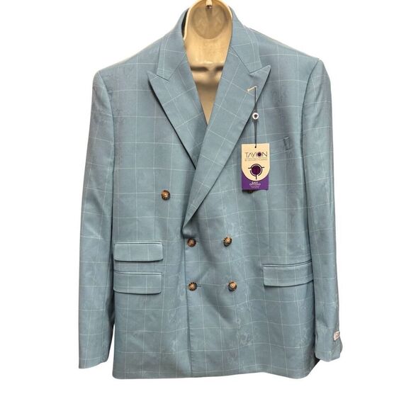Tayion Classic Fit Suit Separates Coat Light Blue NWT Size 46R - Picture 2 of 9